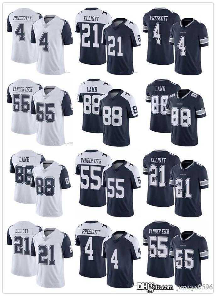 

Men Women DallasCowboysJersey 4 Dak Prescott 55 Leighton Vander Esch 21 Ezekiel Elliott 88 Ceedee Lamb Football Jerseys navy, Color