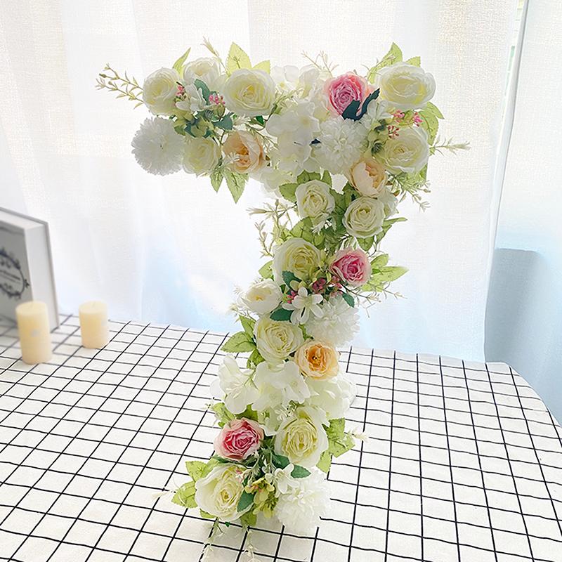 

Silk Rose Letters Number for Baby Shower Birthday Decor Creative Artificial Flower Wedding Background Wall Party Event Decor