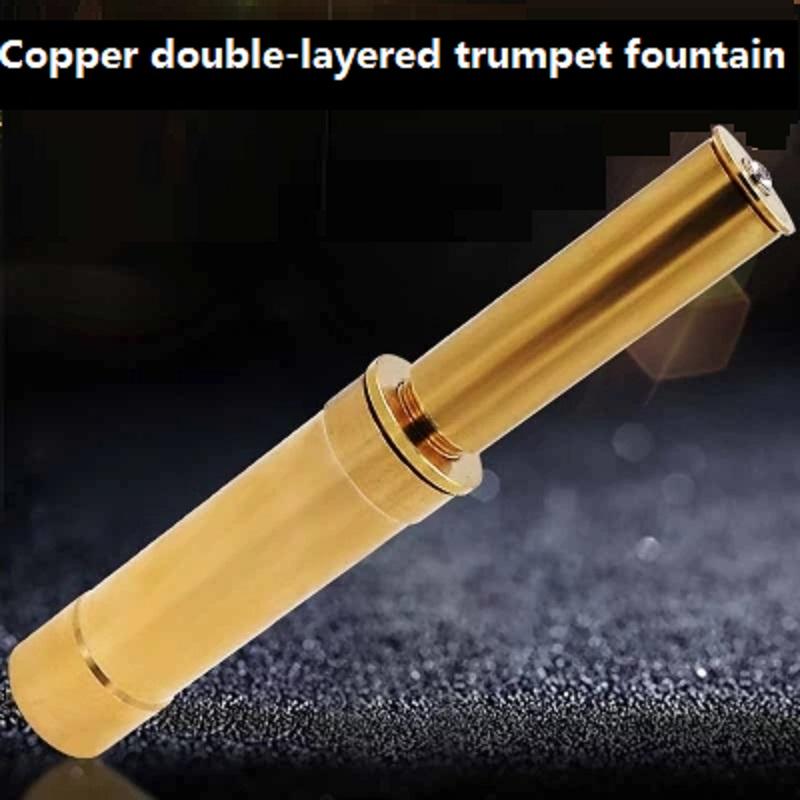 

DN25 DN40 Brass Double Layer Trumpet Petunia Fountain Nozzle Pool Pond Spray Head Large Garden Landscape Fountains