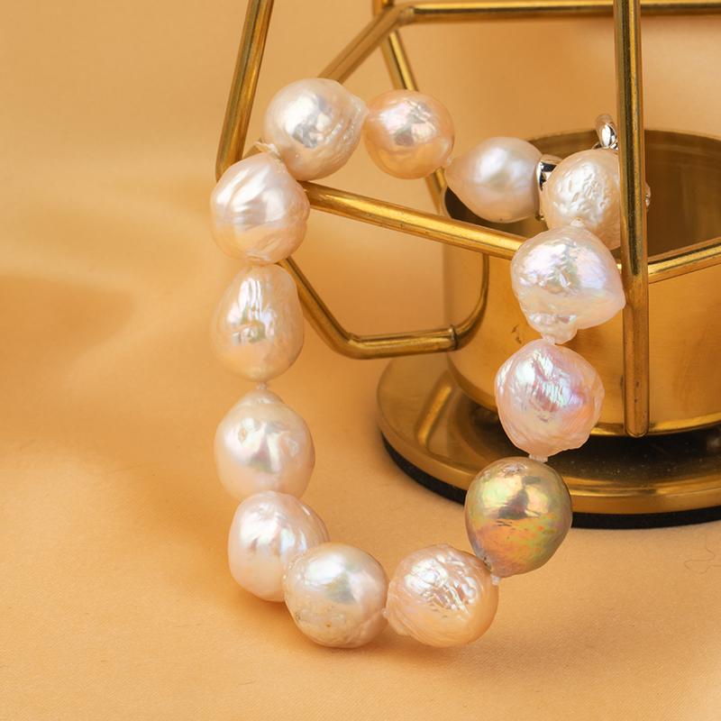 

10-13mm Natural Mixed Women's Jewelry Bracelet Nucleated Pearl