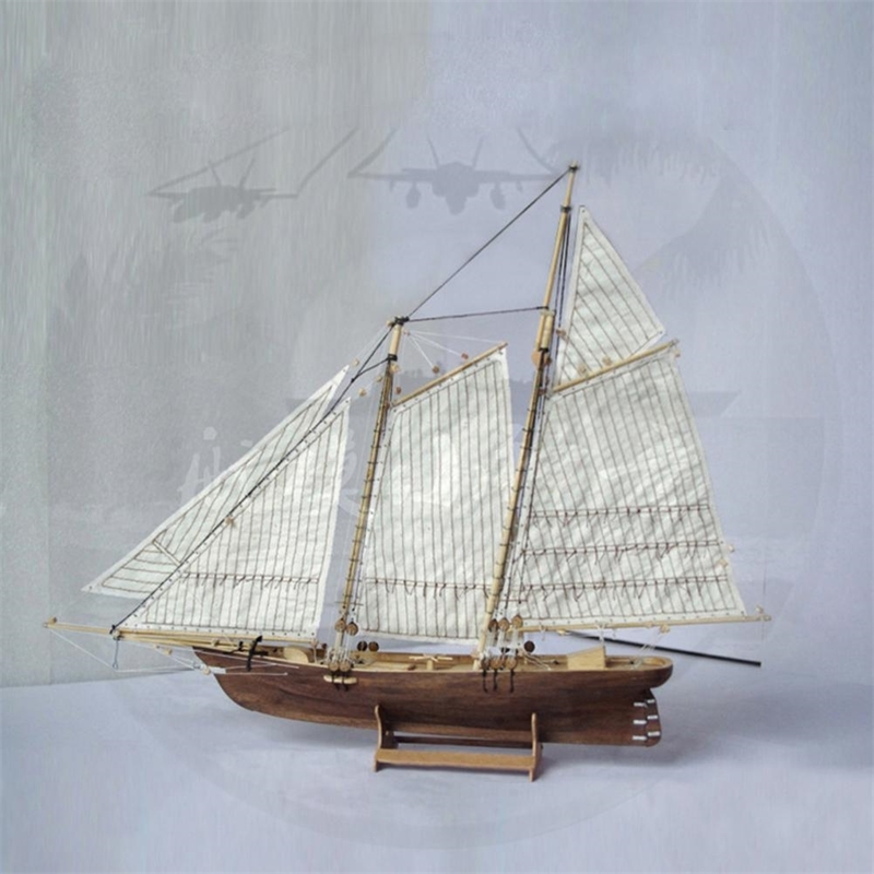 

LeadingStar 1:120 DIY Wooden Assembly Ship Model Classic Sailing Boat Laser Cutting Process Puzzle Toys Y200428