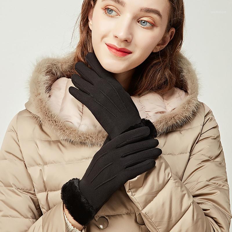 

Special Design Women's Autumn Winter Warm Thickening Plus Velvet Plush Gloves Windproof Outdoor Cycling Accessories1