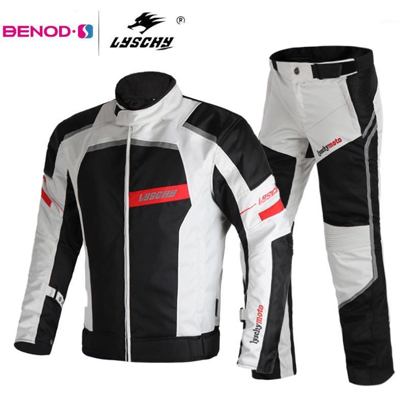 

LYSCHY Men's Motorcycle Jacket Pants Suit Waterproof Motorbike For Winter Riding Motocross Jacket Cold-proof Protective Gear1