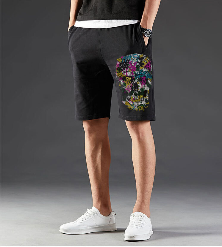 

Cotton High Quality Strass Men Short Hip Hop Pants Hot Drill Style Qcxr, The shown