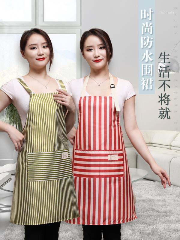 

Apron home kitchen cute female nail art fashion simple waterproof oil apron1
