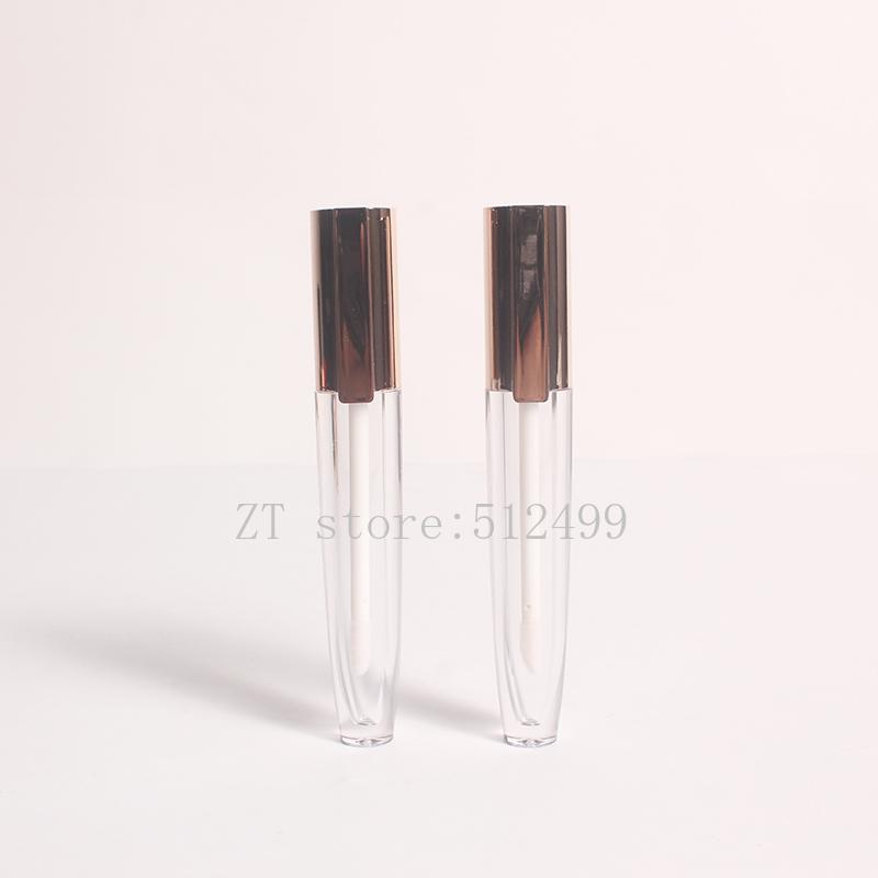

4.5ML 10/30/50pcs Empty Clear Rose Gold Lip Gloss Tube, DIY Round Refillable Bottles,Portable Liquid Lipstick Cosmetic Container