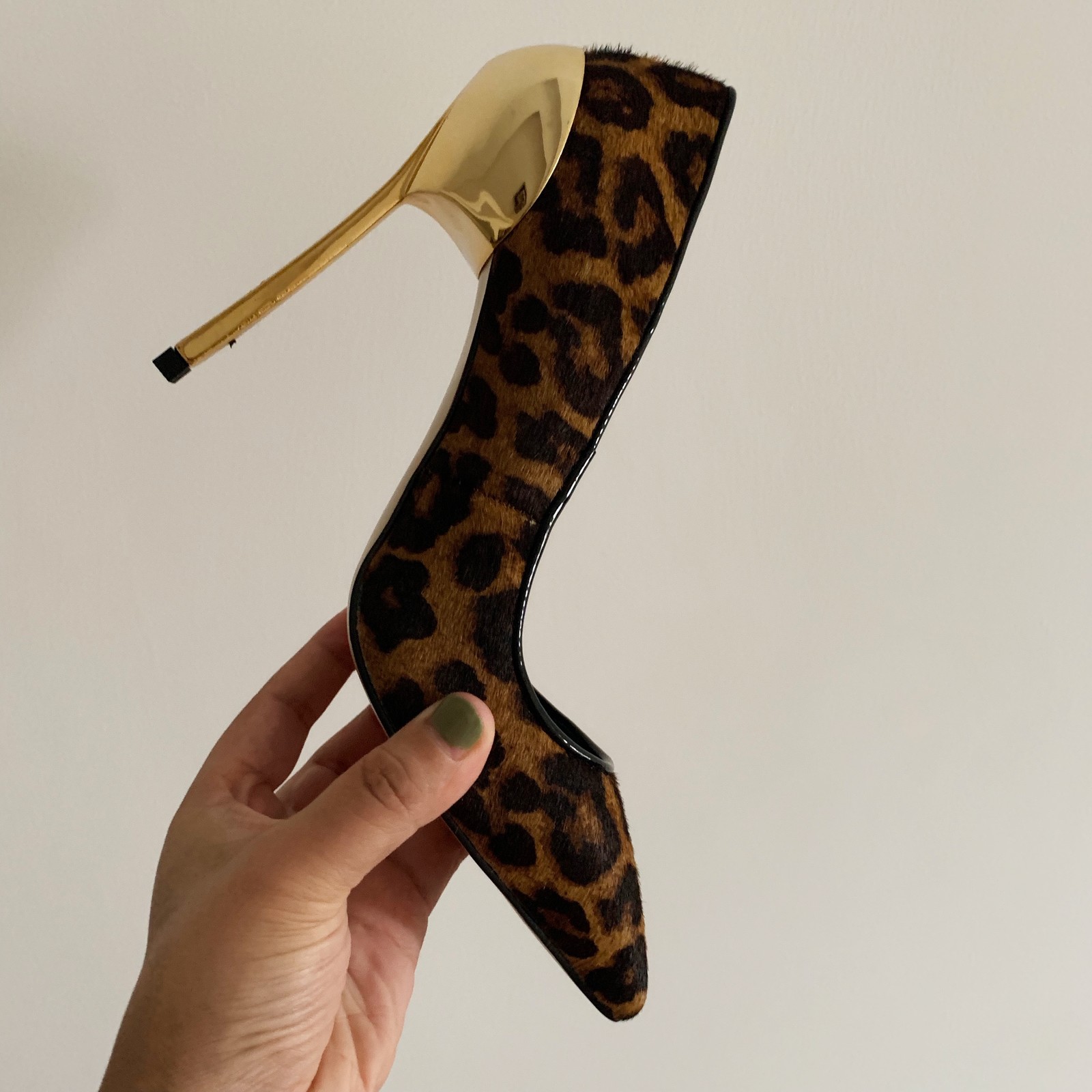 

Casual Fret Free Designer Sexy Lady Fashion Pumps Toe High Heels Wedding Bride's Leopard Horse Hair Shoes 8tw2, 41
