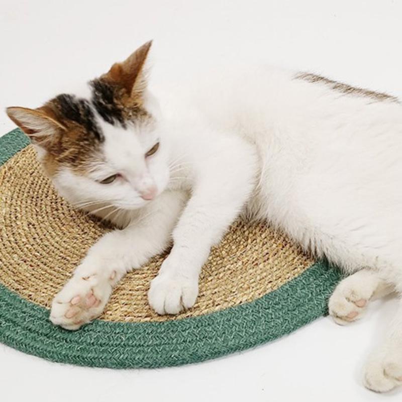 

Hand-woven Rope Stitching Cotton Thread Durable Cat Mat Natural Wear-resistant Scratch-resistant Cat Mat1