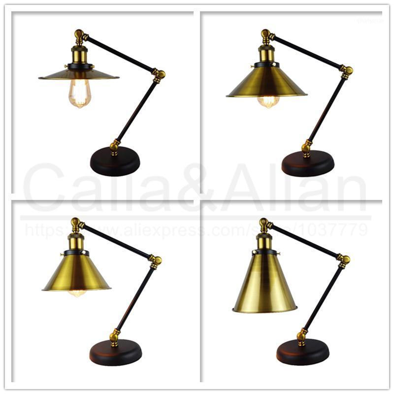 

Edison bulb 60W assembled bronze iron table lighting 1.8M wire with switch and plug beside lamp for study room hotel decor1