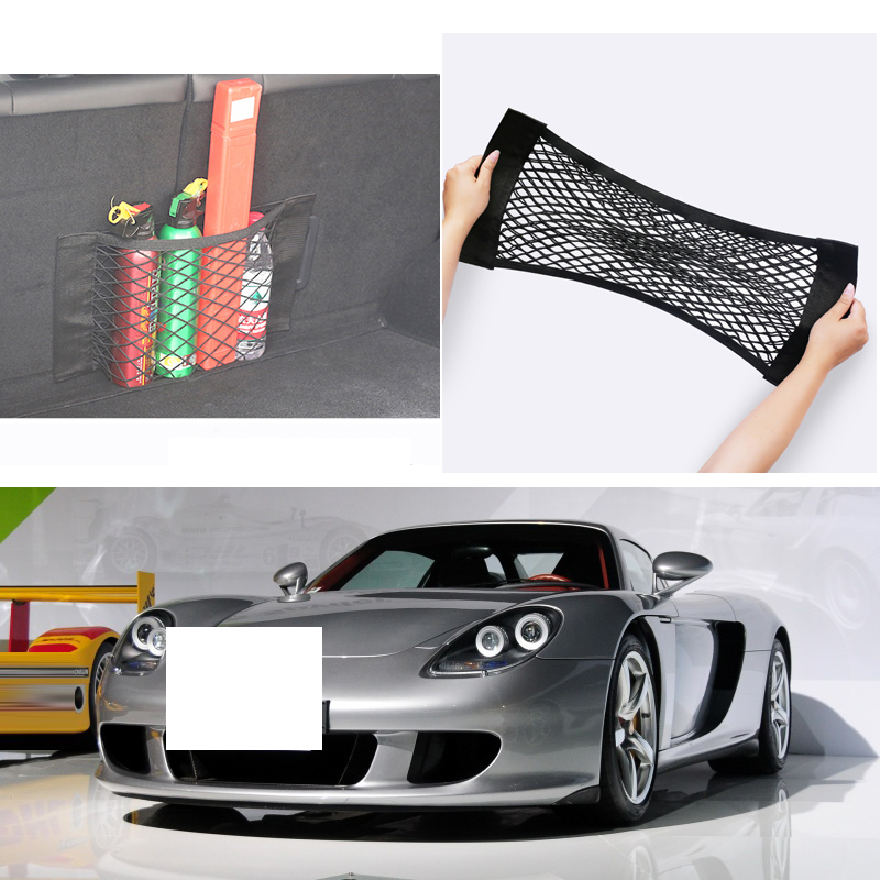 

For Porsche Carrera GT Model Auto Car Black Front Rear Trunk Cargo Baggage Organizer Storage Nylon Net