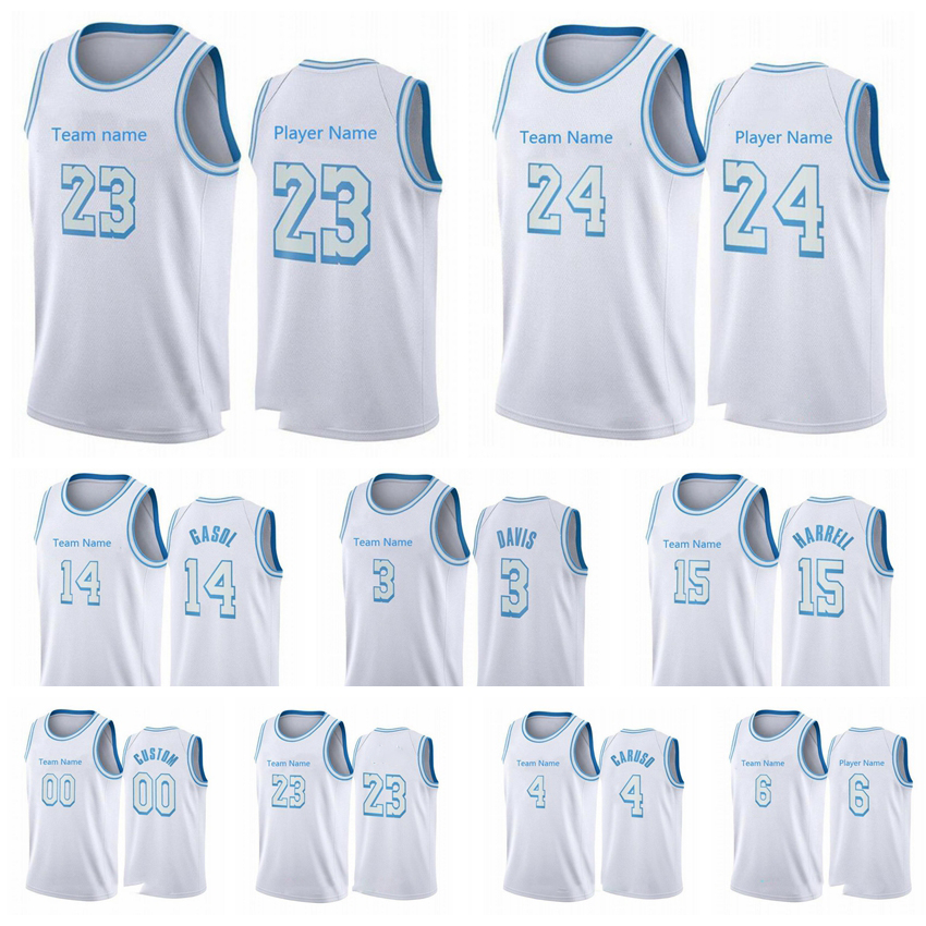 

Los New Alex 4 Caruso Angeles Jersey Anthony 3 Davis Kyle 0 Kuzma Jersey Talen 5 Horton-Tucker Basketball Jerseys Yellow Black White Purple