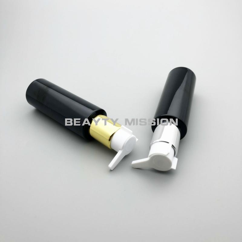 

BEAUTY MISSION 100ml 48Pcs/Lot Empty Black Lotion Pump Bottles, 100cc Gold/Silver Dispenser For Pet Bottle Lotion Cream Pump