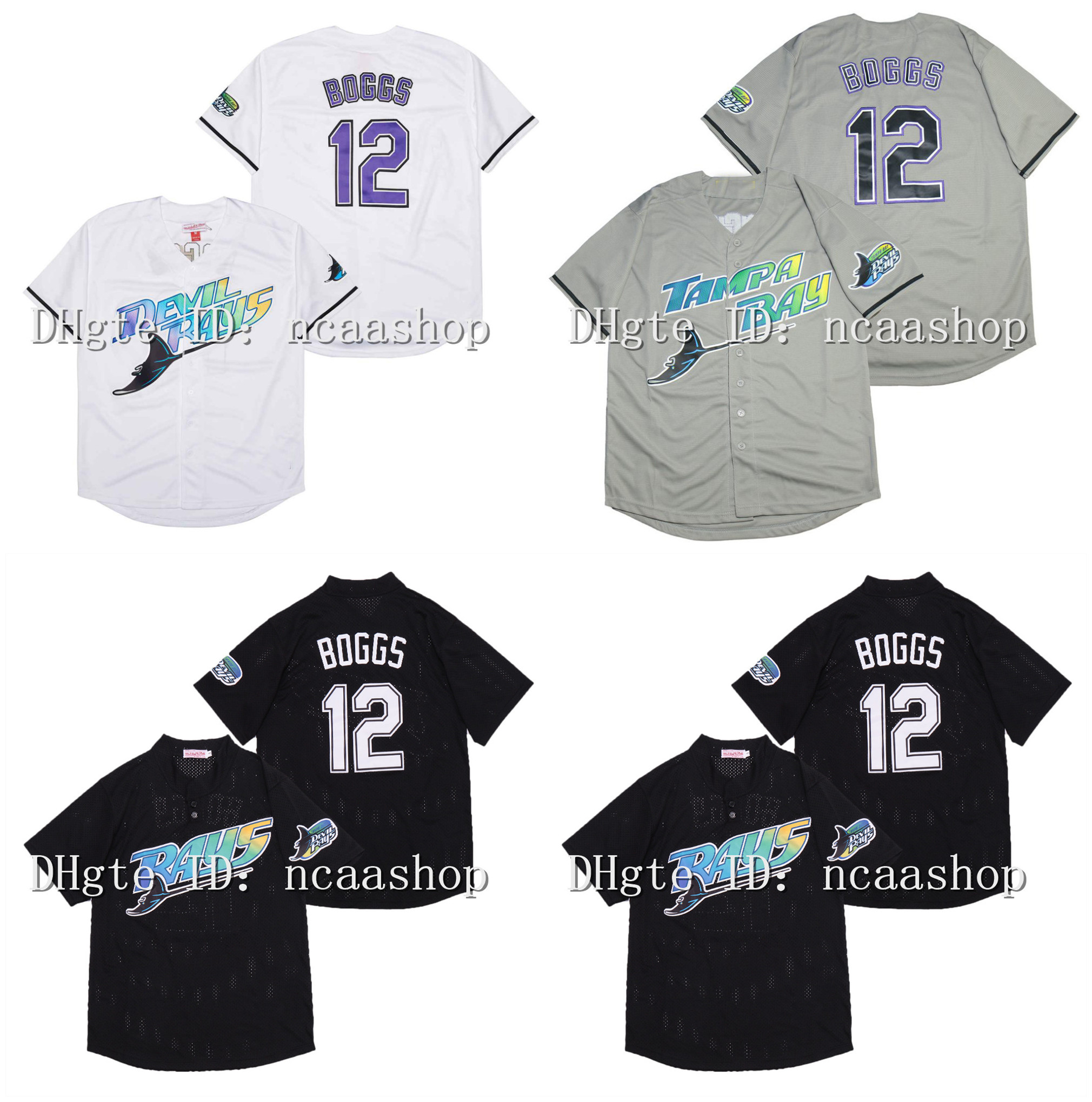 

Vintage Devil Rays Baseball Jersey 12 Wade Boggs 33 Jose Canseco 3 Evan Longoria 5 Wander Franco 29 Fred McGriff Tony Saunders 39 Roberto Hernandez 13 Carl Crawford, Black