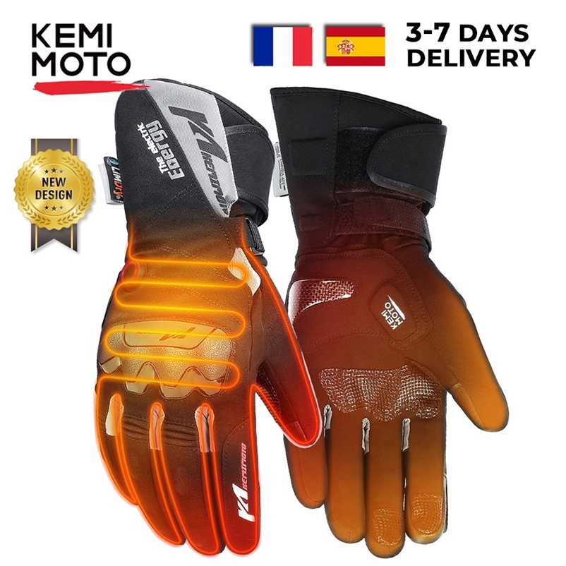 

Motorcycle Heated Gloves Touch Screen Winter Warm Skiing Waterproof Rechargeable Heating Thermal For Snowmobile 220111