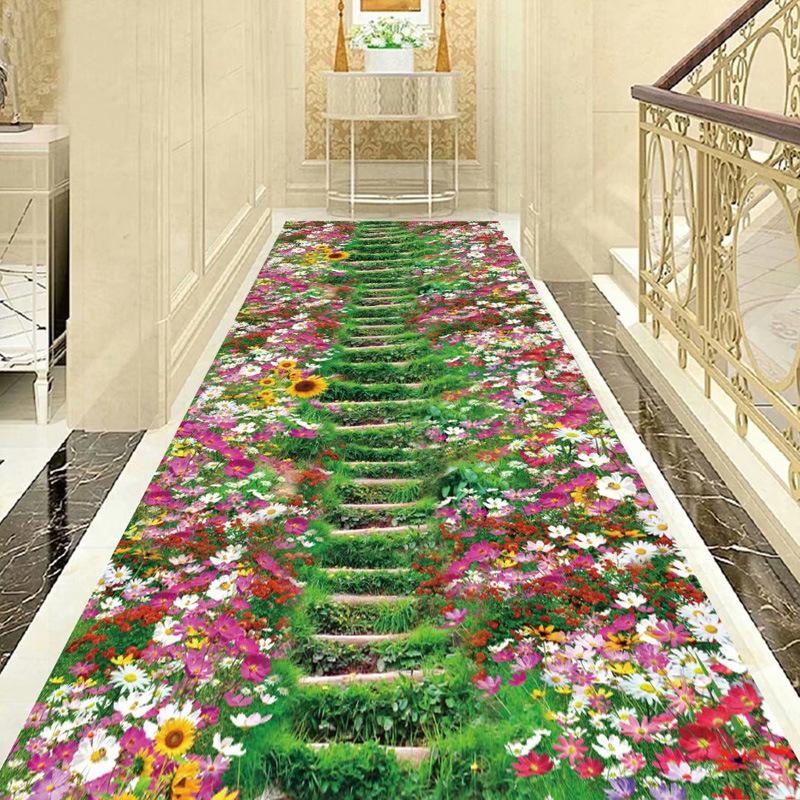 

3D Pastoral Corridor Mat Bedroom Kitchen Rugs Kids Room Decorative Play Mat Floor Area Rug Large Rug Carpet for Home Living Room, No-01