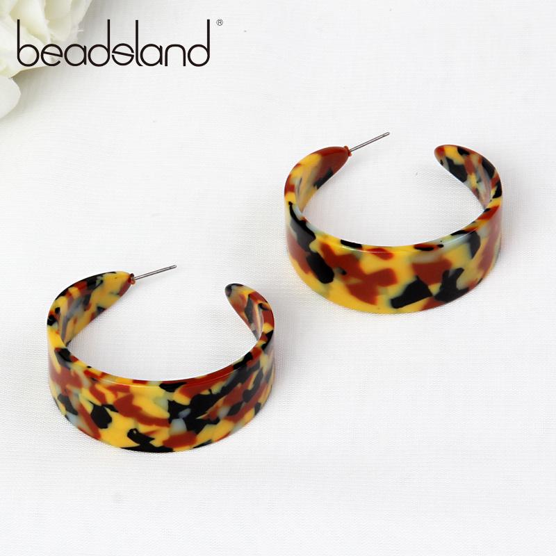 

Beadsland Acetic Acrylic Hoop Earrings Hiphop Rock Fashion Wide Round Design Women Girls Dancing Party Christmas Gift 39150