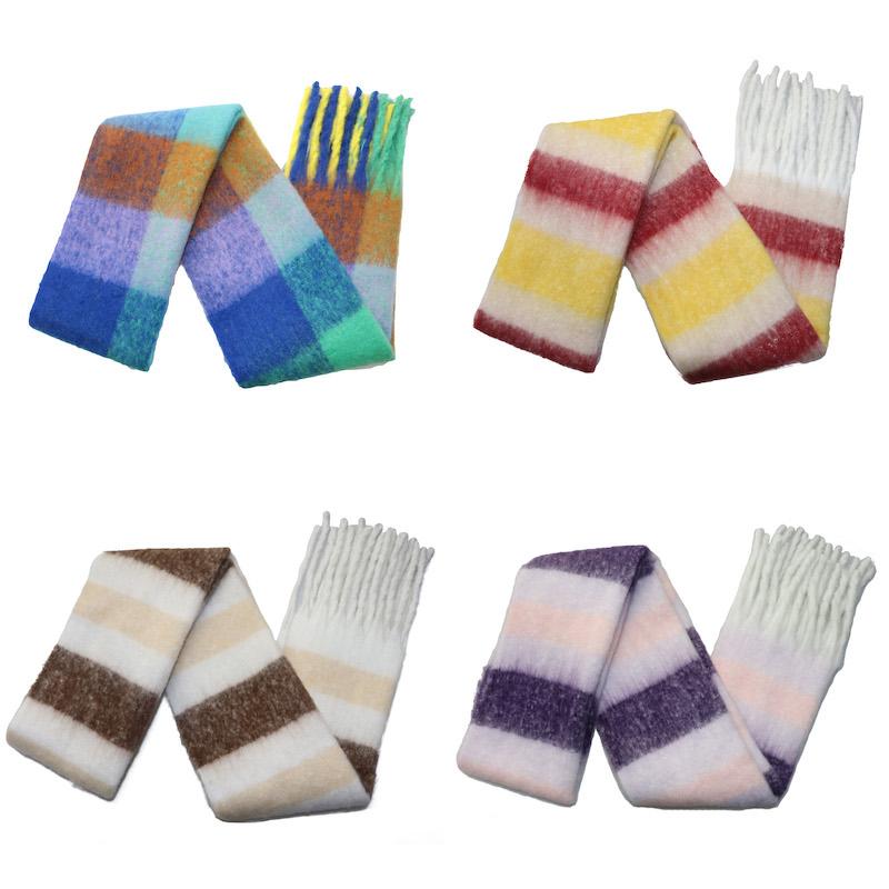 

Winter Plaid Cashmere Scarf Women Warm Thicken Blanket Shawls Long Tassel Couple Scarves High Quality