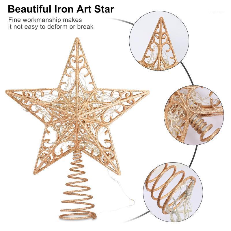 

Christmas Tree Topper Christmas Tree Star Topper 3D Hollow Glitter Light Hogard1