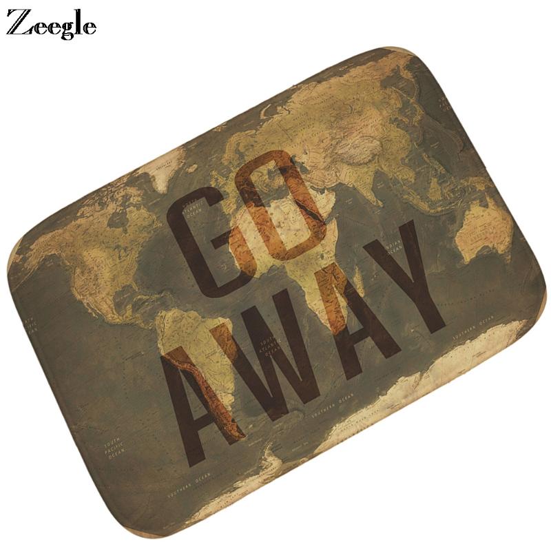 

Zeegle Door Mat Flannel Soft Foot Mat Bathroom Doormat Shower Rug Living Room Floor Rug Absorbent Hallway Carpet Outdoor Doormat, Tcd