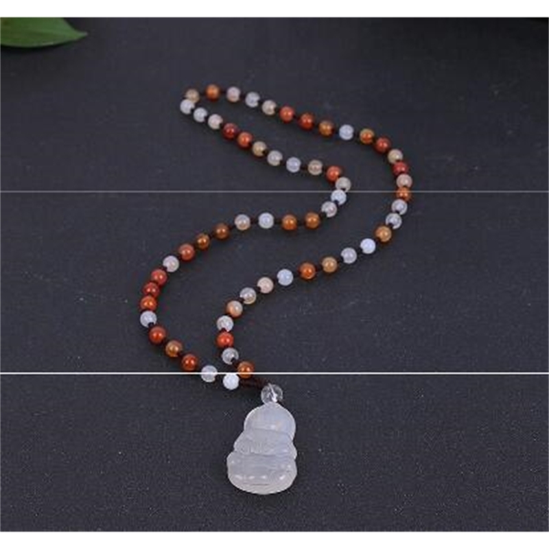 

National Style Paste Agate White Ice Guanyin Ornament Vsnq