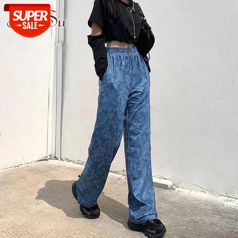 

ArtSu Tie Dye Casual Sweatpants Fashion Elastic High Waist Wide Leg Pants Streetwear Joggers Women Hip Hop Trousers 2020 PA52344 #iF0t, Black;white