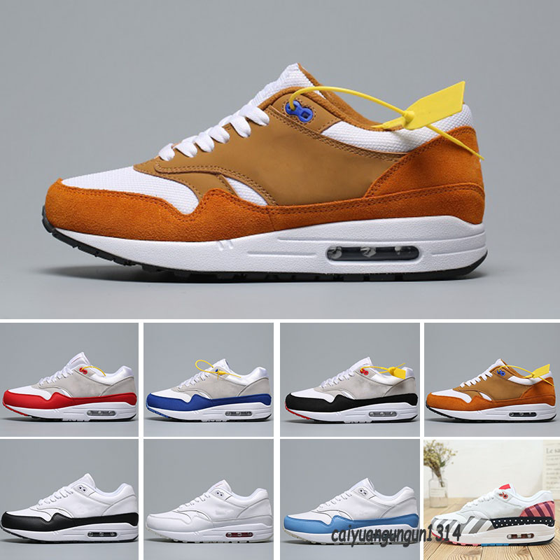 

New one Shoe 87 Anniversary Royal Blue parra Men Women Running Shoes Classic Atomic Teal University Blue Athletic Zapatos Trainers C34, Color 1