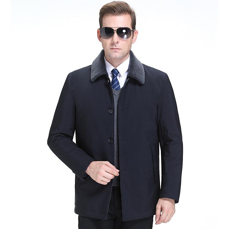 

Boutique new winter men's casual cotton padded clothes middle aged men's clothes with thick buttons and lapel padded jacket, See chart