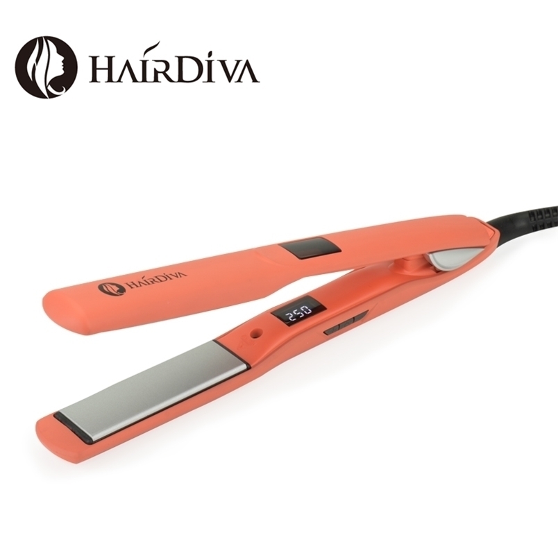 

250C Professional Ceramic Flat Iron Hair Straightener Brazilian Keratin Straightening for Extreme Heat Diva 220124