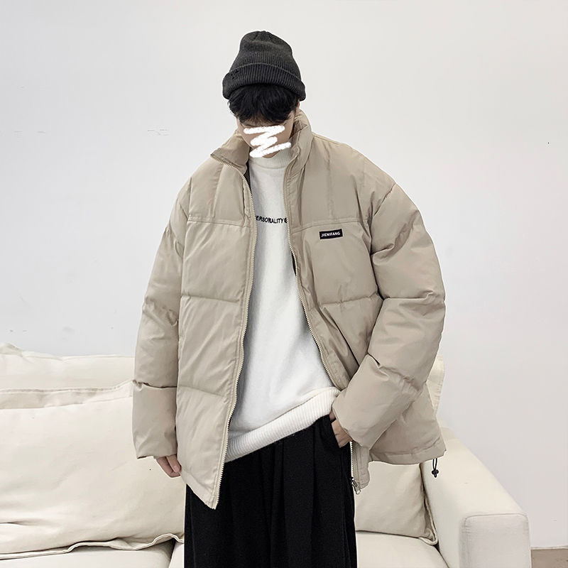 

Clothing 2021 Cotton-quilted New Winter Two Sides Wear Cotton-padded Youth Men's Clothes RHN3, Gray.