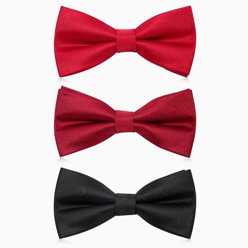 

Brand New High Quality Bowtie For Men Fashion Formal Groom Wedding Party Butterfly Bow Tie Two Layer Gift Box Wine Red Black