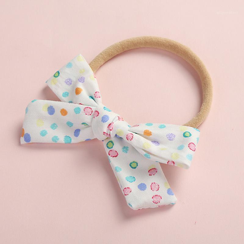

Pretty cotton printed bow children's hair band Super soft nylon seamless headband Baby cute headwear children's hair clip1
