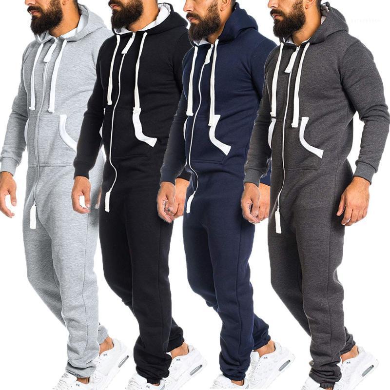 

HOT Men One-piece Garment Pajama Playsuit Zipper Hoodie Male Onesie Camouflage Print Jumpsuit Streetwear Overalls1, Navy blue 2