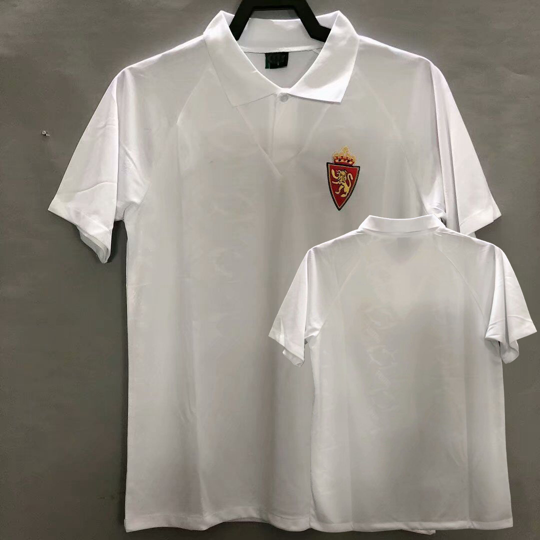 

1994 1995 real zaragoza retro classic soccer jersey 94 95 home PARDEZA HIGUERA vintage football shirt