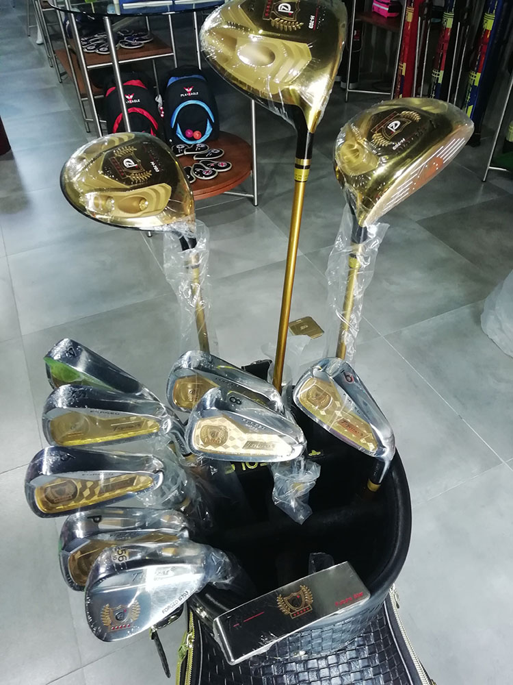 

Tigeroar H-703 Complete Set of Clubs with golf bag 3 wood driver firway putter Ultimate Golden Black Diamond GOLF Clubs