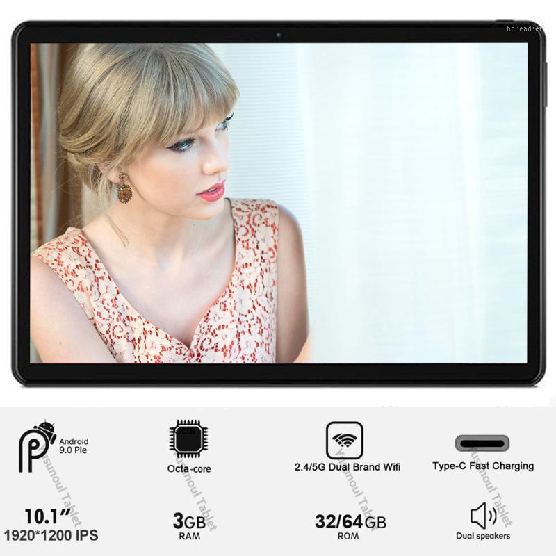 

Sales 4G LTE 10 inch Android 9.0 Tablet 1920*1200 Resolution Dual Sim Dual cameras Octa Core 3GB RAM 64GB ROM 5G WiFi Tablet pc1, Black