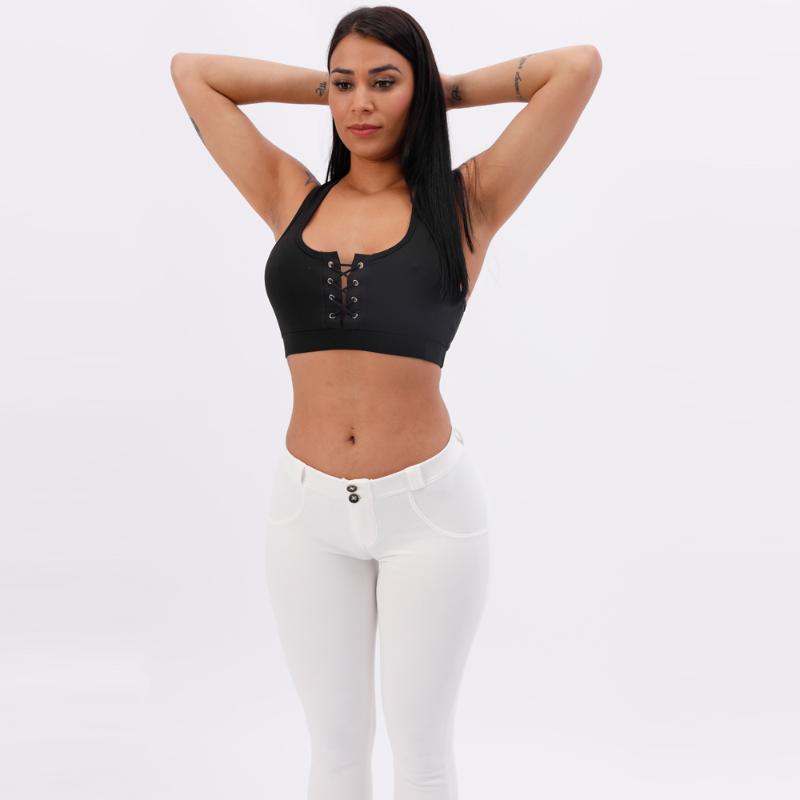 

Melody Women Pull On Stretch Leggings Middle Waisted Faux Leather Yoga Pants shinning White Skinny Slim Push Up Leather Leggings1, 9mwswl