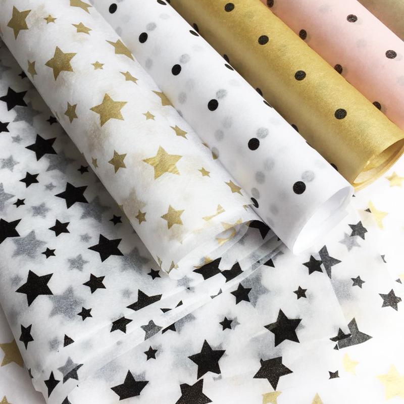 

Hot Wholesale Korean Style Star Pattern Flower Wrapping Tissue Paper Valentine'Day Bouquet Packaging Material 20 Sheets/Pack