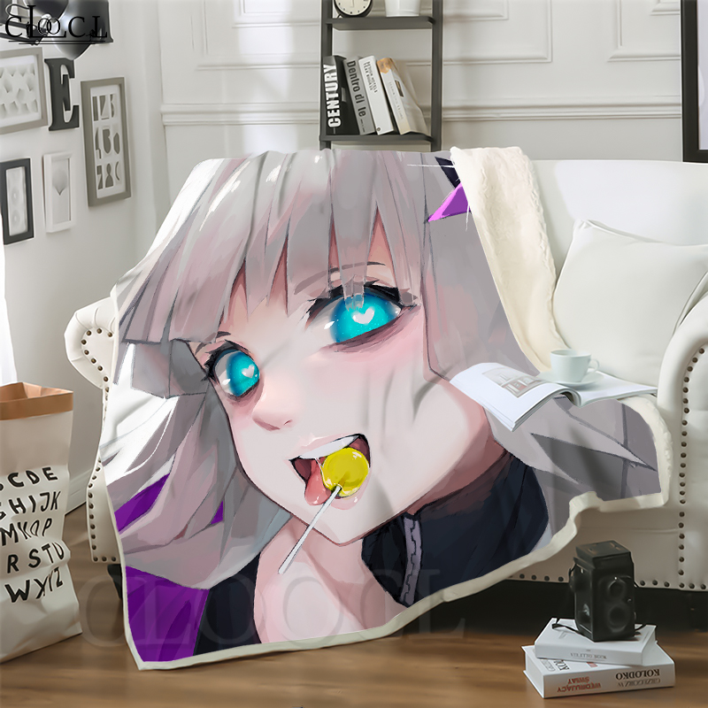 

CLOOCL Hot Ahegao Blushing Girl 3D Print Street Style Air Conditioning Blanket Sofa Teens Bedding Throw Blankets Plush Quilt