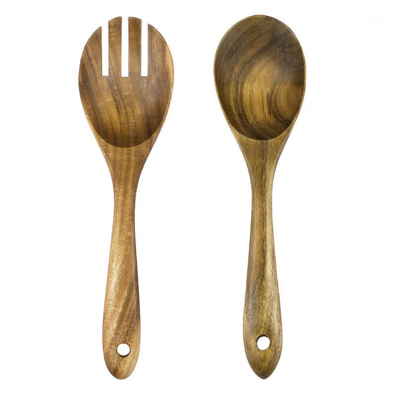 

2PCS Spoon and Fork Natural Utensils Tableware for Home Kitchen1