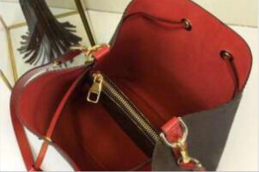 

Wholesale shoulder bag women's Fashion Bucket Bag High PU Shoulder Bag Classic Crossbody Bags Lady Handbags more colors, Red