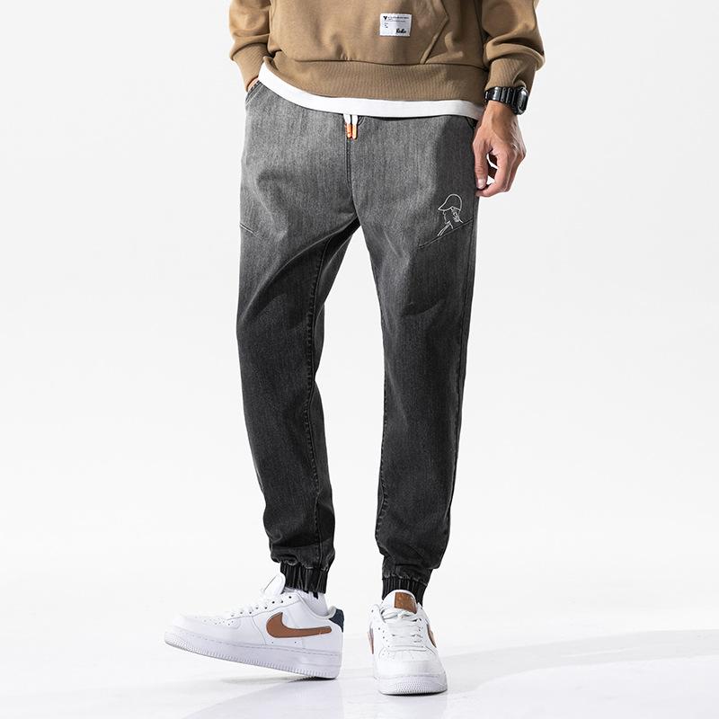 

Spring And Autumn New Men's Jeans Fashion Straight Loose Denim Trousers Middle-Aged And Elderly High-Waist Business Casual Pants