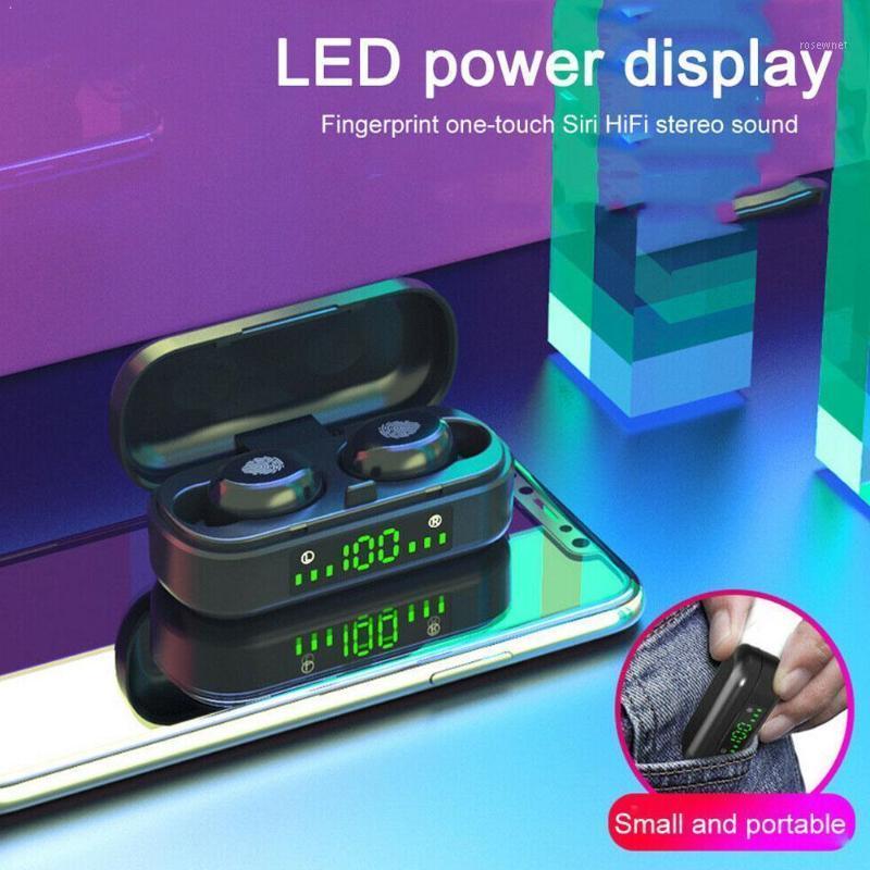 

TWS Wireless Earphones Bluetooth Earphone 5.0 9D Bass Earbuds Microphone Charging Waterproof With Case Stereo Headset Hands I0G41, Black