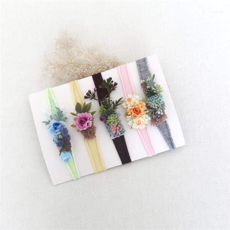 

Vintage Infant Headband Stretchy Fabric Newbron Girl Bow Baby Photography Tiebacks Newborn Photo Props1, Silver