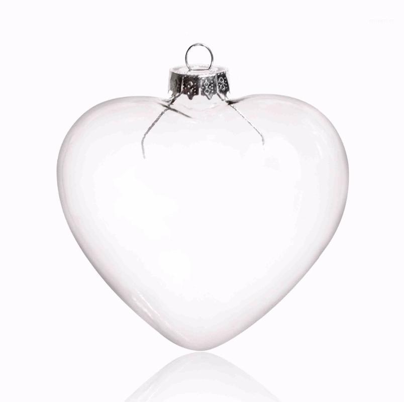 

Free Shipping Home Garden Party Ornaments Christmas Xmas 90mm Clear Heart Ornament Decoration, 100/Pack1