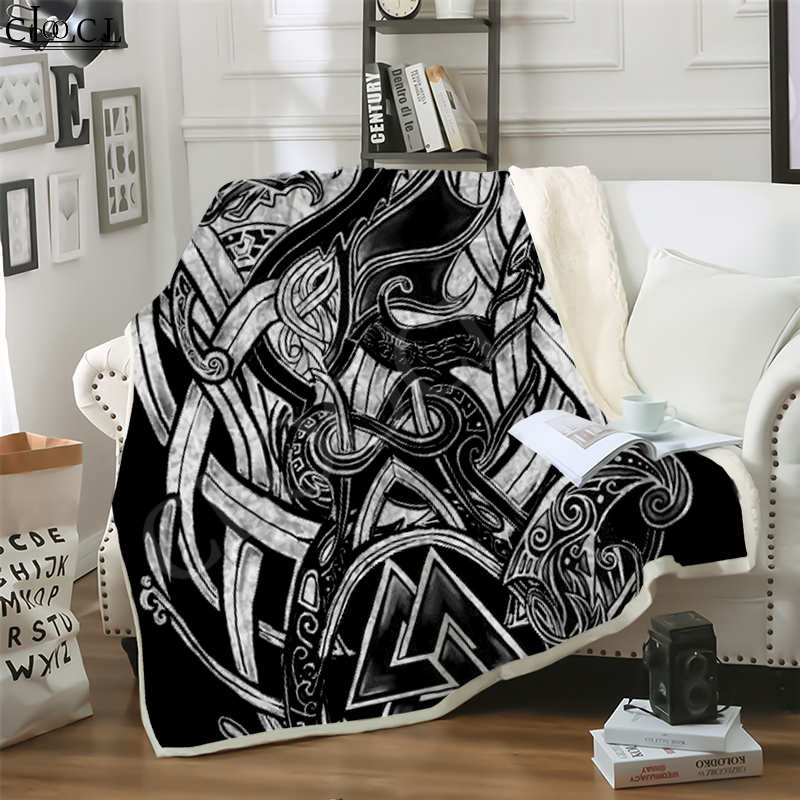 

CLOOCL Blankets Pirate Viking Tattoos 3D Print Street Style Air Conditioning Blanket Sofa Teens Bedding Throw Plush Quilt