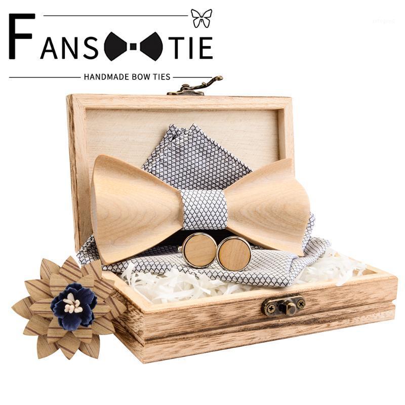 

Neck Ties 3D Floral Wooden Bow For Men Wood Bowtie Pocket Square Set Elegant Gentleman Bowknot Handmade Wedding Party Necktie1