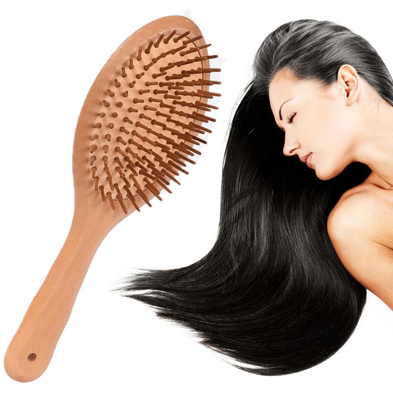 

Natural Anti-Static Wooden Scalp Comb Hair Brushes Hair Care Wood Beard Comb Nursing Scalp