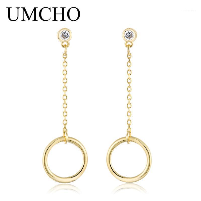 

UMCHO Real Pure 925 Sterling Silver Earrings For Women Female Fine Jewelry Fashion Dating Romantic Dangle Earrings Brincos1