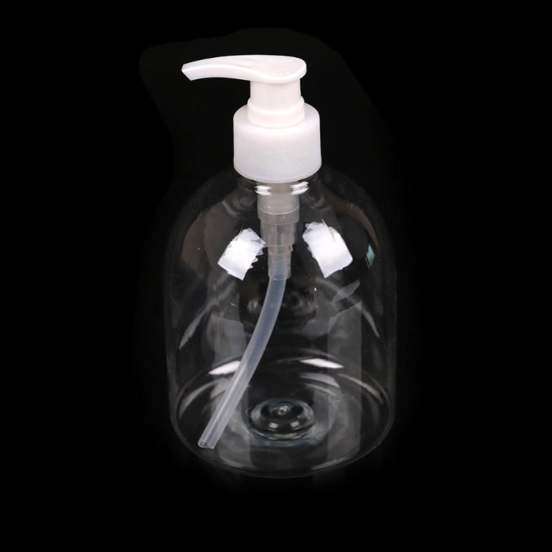 

1PCS 500ml Cleanser Bottles Clear Make Up Shampoo Lotion Containers Plastic Bathroom Hotel Liquid Soap Dispenser Hand Pump