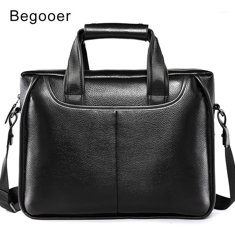 

2020 Real Leather Briefcases Men Vintage Laptop Messenger Bag Causal Handbag Office Bags For Men Shoulder Bag Male Briefcase1, Black